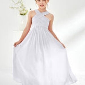 Chic White Formal Kids Dress
